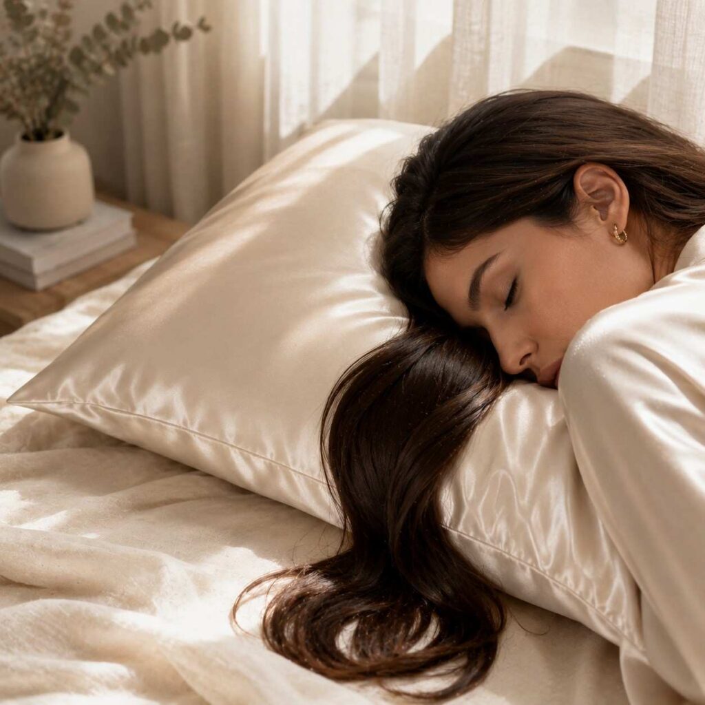 A Silk or Satin Pillowcase