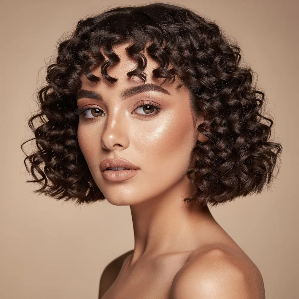 Blunt Curly Bob