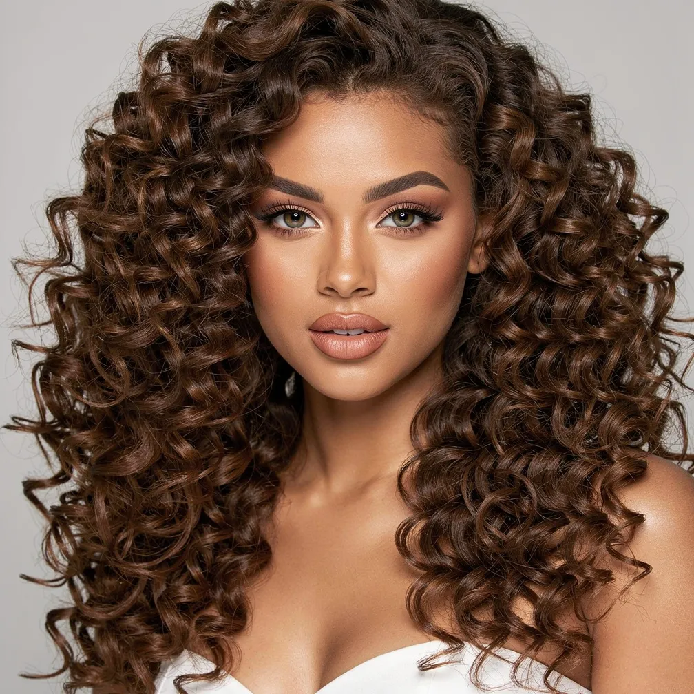 Voluminous Halo of Curls