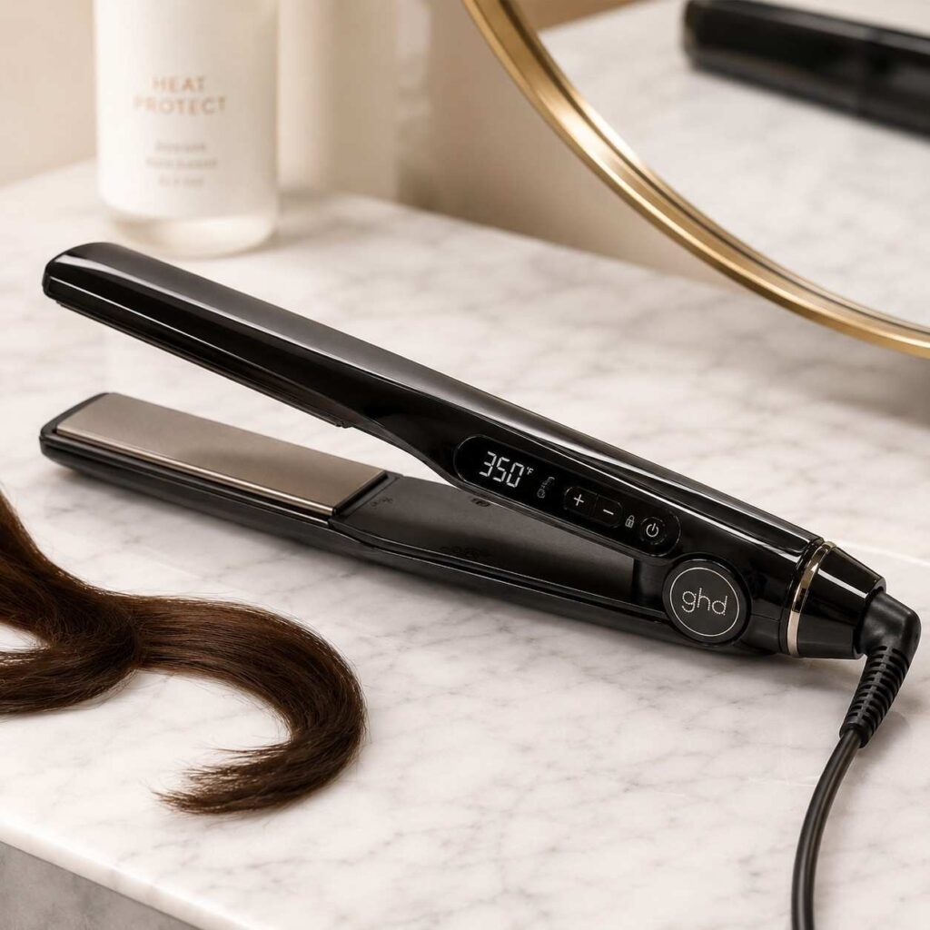A Ceramic Flat Iron with Adjustable Temperature
