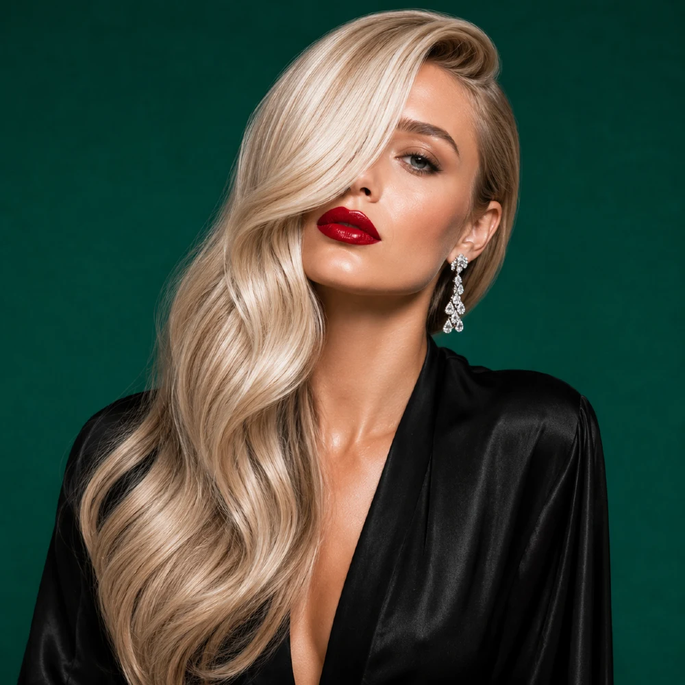 Long Hair with a Deep Side Part