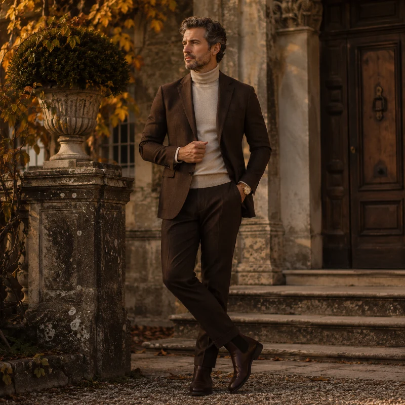 The Tonal Suit and Knit Combo