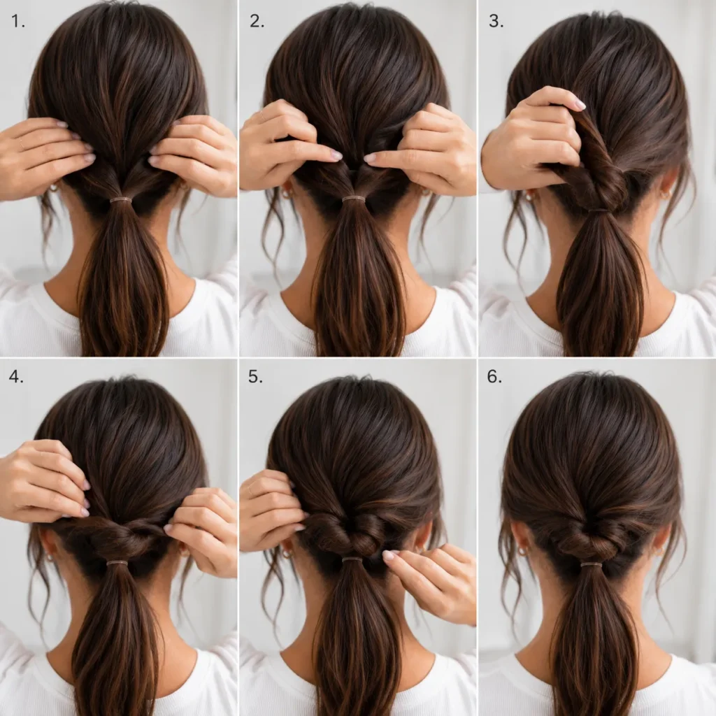 Flip the Ponytail Up and Through