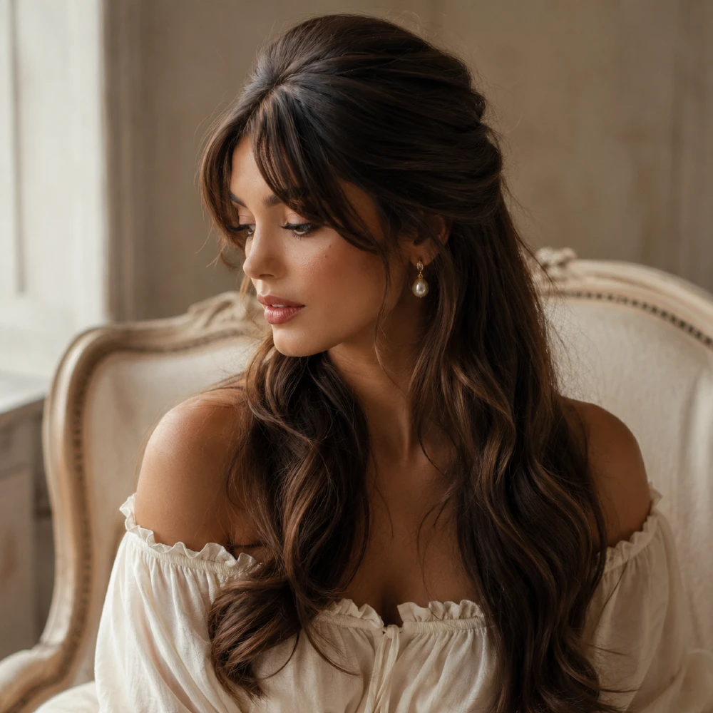 The Bardot-Inspired Half Updo