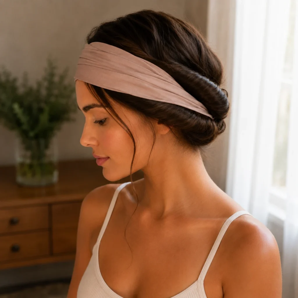 The Headband Wrap Method (Greek Goddess Curls)
