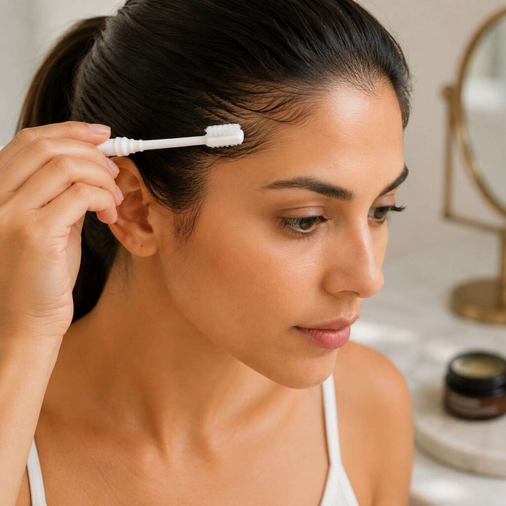 Smooth the Top with a Toothbrush or Edge Brush