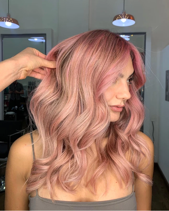 Pastel Pink Balayage
